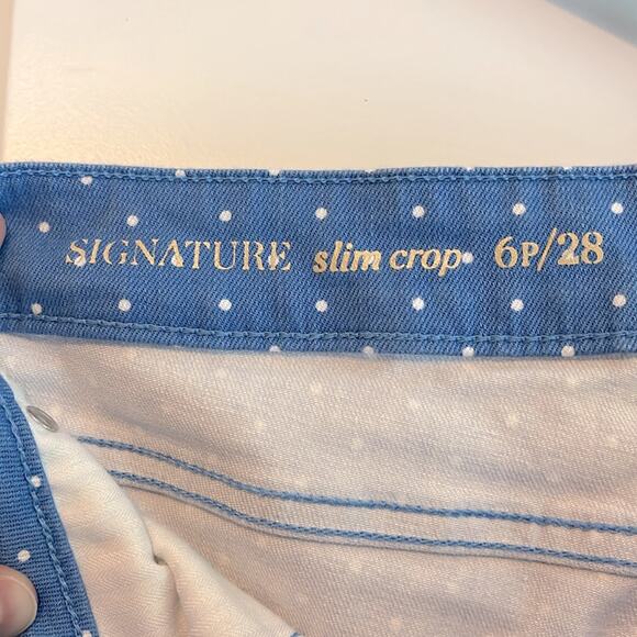 Talbots Polka Dot Signature Slim Crop Jeans - Picture 7 of 9